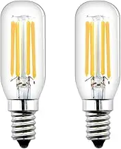 Bonlux 4W E14 T26 LED Cooker Hood Bulb, T26 Tubular Cool White 6000K 400lm Mini Filament Light Bulb, 40W Halogen Replacement for Fridge/Freezer/Extractor/Cooker Hood, E14 Small Edison Screw(2 pcs)