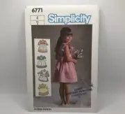 Simplicity 6771 Child/Girls 4 Set of Pinafores Sundress Sewing Pattern UNCUT