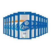 Q-tips Antimicrobial Swabs for Cleaning 100% Cotton, 300 count, Pack of 12