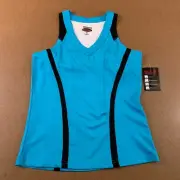 Bolle Womens Size Small Blue V Neck Built In Bra Pullover Athletic Tank Top NWT