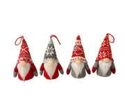 C295 4PCS Christmas Faceless Old Man Doll with Light Rudolph Doll Shopping Mall Window Decoration Props