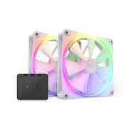 NZXT F140RGB 140mm RGB Case Fans (Twin Pack) - White [RF-R14DF-W1]