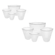 Avanti Pinch & Lock Reusable White Bags (Set of 4) - Small