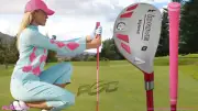 Women's iDrive Golf Club Pink Hybrid #8 Lady Flex Rescue Utility "L" Flex Club