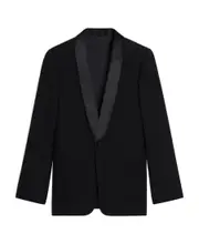 classic tux jacket in mohair and silk FR36,FR38 black