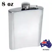 8oz Hip Flask Liquor Whiskey Alcohol Cap Stainless Steel Pocket Wine Bottle Gift