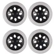 4 PCS Black White Plastic Core Foam Cartwheel Casters R8X38259