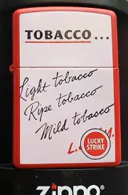 Zippo Lighter Lucky 2006 Strike Cigarettes Light Tobacco 2 Side