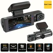 1080P Dual Camera, Dash Cam For Cars, Front And Inside, car Camera With IR Night Vision, Loop Recording, wide Angle Car DVR Camera With 8.03 Cm IPS Screen, dual Lens Car Dashboard Video Cam