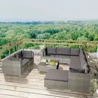 Garden Lounge Set with Cushions Modular Sofa Patio 10 Piece Poly Rattan vidaXL