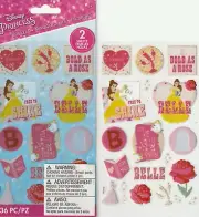 Disney Licensed BELLE BEATY & THE BEAST Stickers 2 Sheets! 00914 Fast FREE Ship!