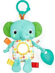 Bright Starts Huggin’ Lights Musical Light Up Toy for Stroller and On-The-Go - Elephant - Unisex, Newborn +