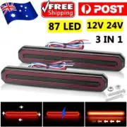 2X Tray Back Ute Tail Lights 87 LED Flowing Turn Signal Truck Trailer Rear Stop