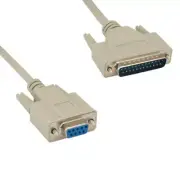 10PCS 15' DB9 9Pin Female to DB25 25Pin Male AT Modem Cord 28AWG Serial RS-232