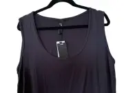 TS Taking Shape Black Tank ultra soft viscose BNWT Size L 20-22 rrp $69.95