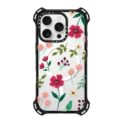 iPhone 16 Pro Bounce Case MagSafe Compatible Red Flower