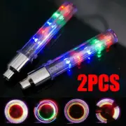 2 x 5 LED Tire Flash Lights Cycling Bike Bicycle Motorcycle Wheel Valve Cap Lamp
