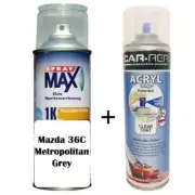 Auto Touch Up Paint Mazda 36C Metropolitan Grey Plus 1k Clear Coat