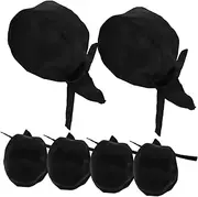 [MUCKLILY] Unique Japanese Pirate Chef Hat Head Wrap Set Multifunctional for Men Women Kitchen Staff Black