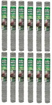 12 rolls Midwest 308464B 24" x 25' 2" Poultry Netting Chicken Wire Fence Fencing