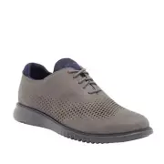 Cole Haan Mens 2.Zerogrand Laser Wing Tip Oxfords US 12 EU 45 Gray Leather NIB