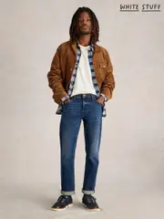 White Stuff Blue Slim Bronson Jeans (AM2543) | $127
