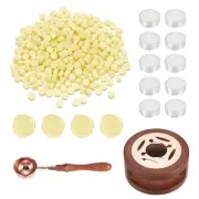 Wax Seal Kit, 300 Wax Beads, Candles, Light Yellow