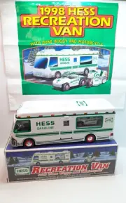 HESS 1998 RECREATIONAL VAN W/ DUNE BUGGY & MOTORCYCLE FRICTION MOTORS TESTED NEW