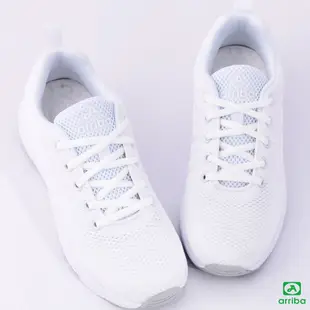 Arriba艾樂跑 女款 輕量 透氣網布運動鞋 -白22559