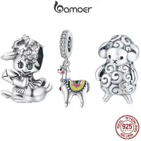 在飛比找蝦皮商城優惠-Bamoer 925 純銀吊飾吊墜動物設計可愛羊系列手鍊 D