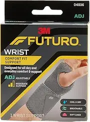 Futuro Comfort Fit Adjustable Wrist Support, Grey, One Size