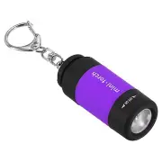 2.1" Mini Rechargeable LED Keychain Flashlight USB Charging Purple