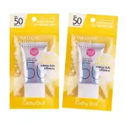 Sunblock Protect Ultra Light Sun Fluid Cathy Doll SPF50 PA++++ Face Sport 15mlx2