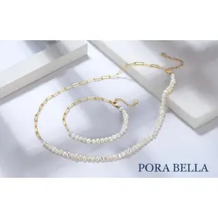 【Porabella】925純銀人工珍珠手鍊手環 簡約大方氣質抗過敏 ins風 Bracelets VIP尊榮包裝