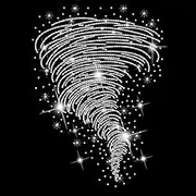 Tornado Iron on Rhinestones Transfer Tornado Crystal Heat Transfer Stickers Tornado Iron on Decals Bling Rhinestone Patches for T-Shirt Clothing Tote Bag DIY Art Craft Gifts