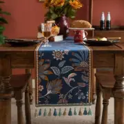 Dining Table Runner With Tassel For Party Christmas Thanksgiving Halloween Decor