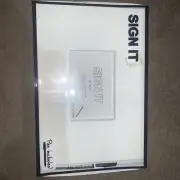 21st Wooden 3D Signature Sign It White Block with Black Pen