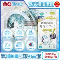 在飛比找PChome24h購物優惠-(2盒)日本Liberta-滾筒式洗衣機槽清潔劑(粉劑100