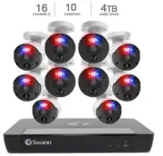 New Swann Pro Enforcer 12MP 16-Channel NVR 10 Bullet 6K Cameras Audio NHD-1200BE