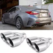 2* Exhaust Pipe Muffler Double Outlet Stainless Steel Tip For Lexus RC200T RC300 (for: Lexus)