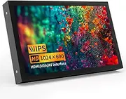 7 Inch Mini Monitor, 1024 x 600 HD IPS Mini Screen with Built-in Speakers/HDMI/VGA/AV Input for Raspberry Pi, PC, TV, DVD, CCTV