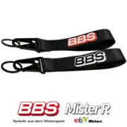 BBS Tow Strap Logo Keychain • Red/Black or Black/White • Genuine BBS Wheels USA