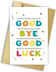 Cute Colleague Going Away Card,Farewell Cards for Coworkers Good Luck Card,Coworker Leaving Card for Him Her