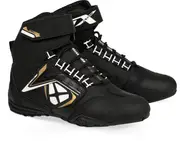 Ixon Killer WP Ladies Motorcycle Shoes, black-white-gold, Size 38 for Women Black White Gold
