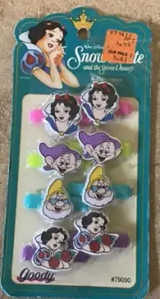Vtg Goody Snow White and Seven Dwarfs Dopey Hair Barrettes 1993