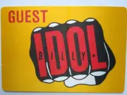 Billy Idol Backstage Pass Original 1986 Concert New Wave Whiplash Smile Yellow