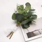 Home Decoration Artificial Plant Eucalyptus Leaves Fake Flower Wedding Bouquet