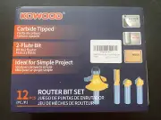 KOWOOD Router Bits Set of 12 Pieces 1/2 Inch Woodwork Tools for Beginners