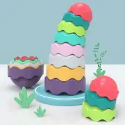 Shower Stacked Cups Toys for Kids Gifts Swimming Pool Fun Baby Bathtub Toddlers