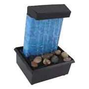 Indoor Water Fountain With Natural River Rocks LED Lights Lighted Waterfall